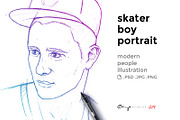 Skater boy portrait