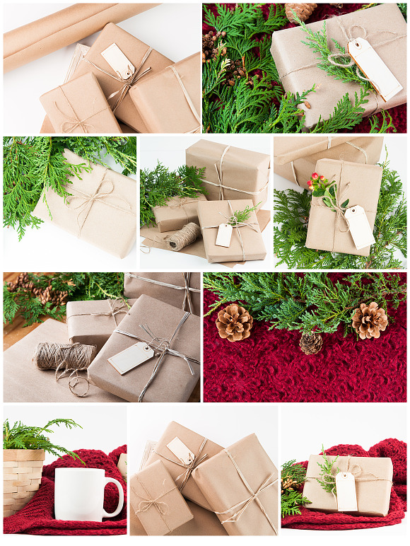 Brown Paper Packages Photo Bundle in Social Media Templates - product preview 1