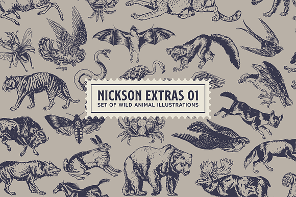 S&S Nickson Font Bundle in Hipster Fonts - product preview 1