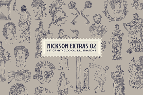 S&S Nickson Font Bundle in Hipster Fonts - product preview 3