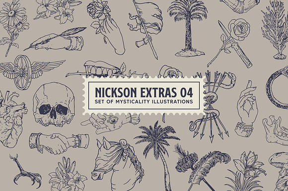 S&S Nickson Font Bundle in Hipster Fonts - product preview 7