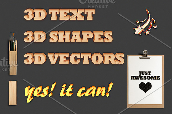 Mega Bundle 250+ 3D Text Styles in Photoshop Layer Styles - product preview 2