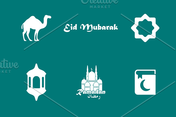 36 RAMADAN simple icons in Graphics - product preview 3