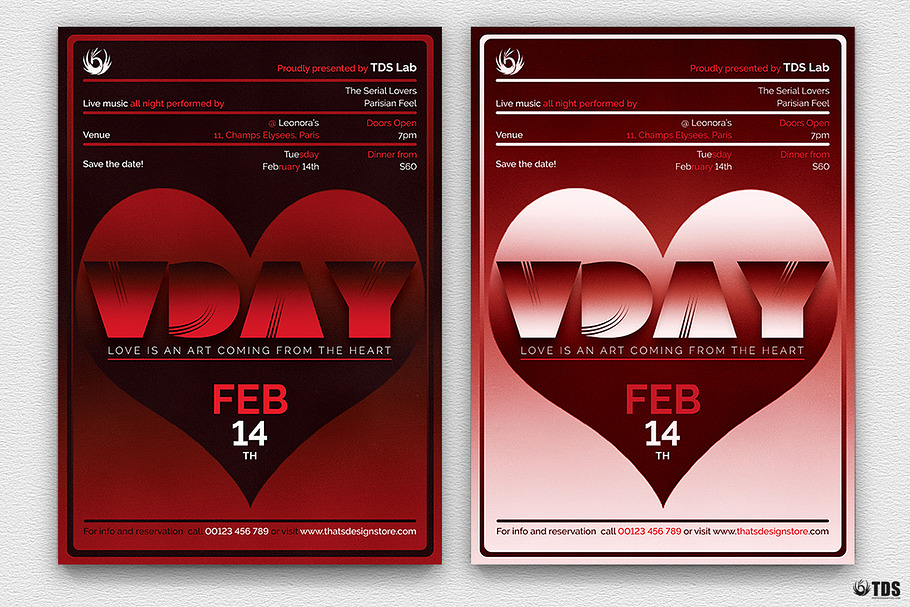 Valentines Day Flyer Template V11 in Flyer Templates - product preview 8