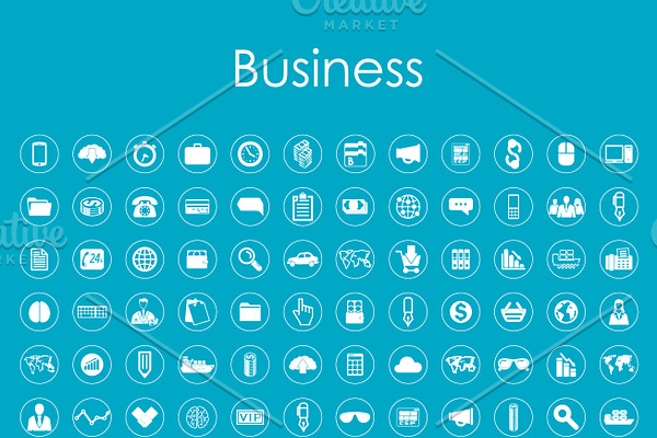 132 Business simple icons