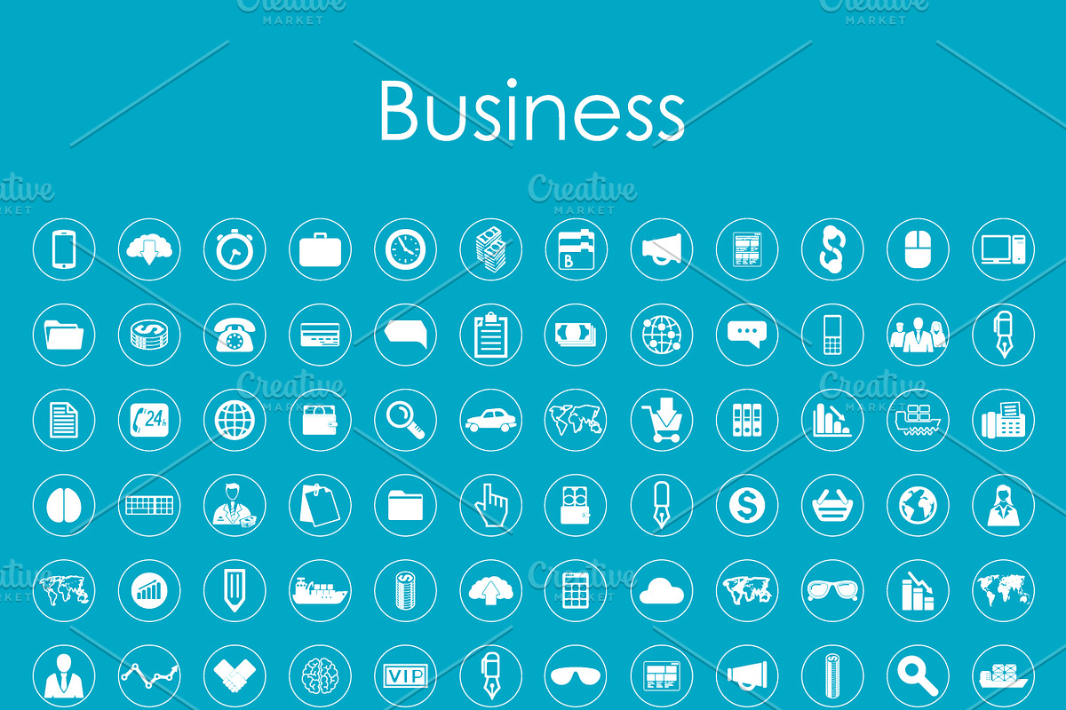132 Business simple icons in Simple Icons - product preview 8