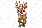 Santa Hat Cartoon Christmas Reindeer