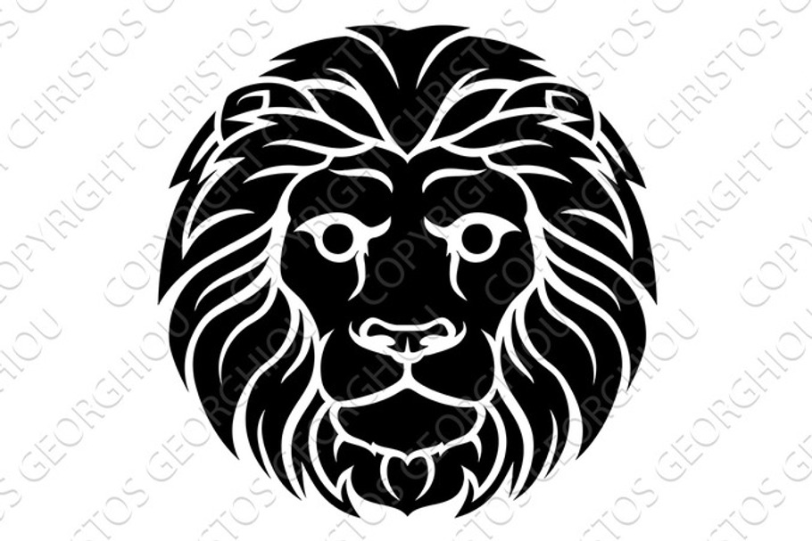 Lion Leo Zodiac Astrology Sign in Illustrations - product preview 8
