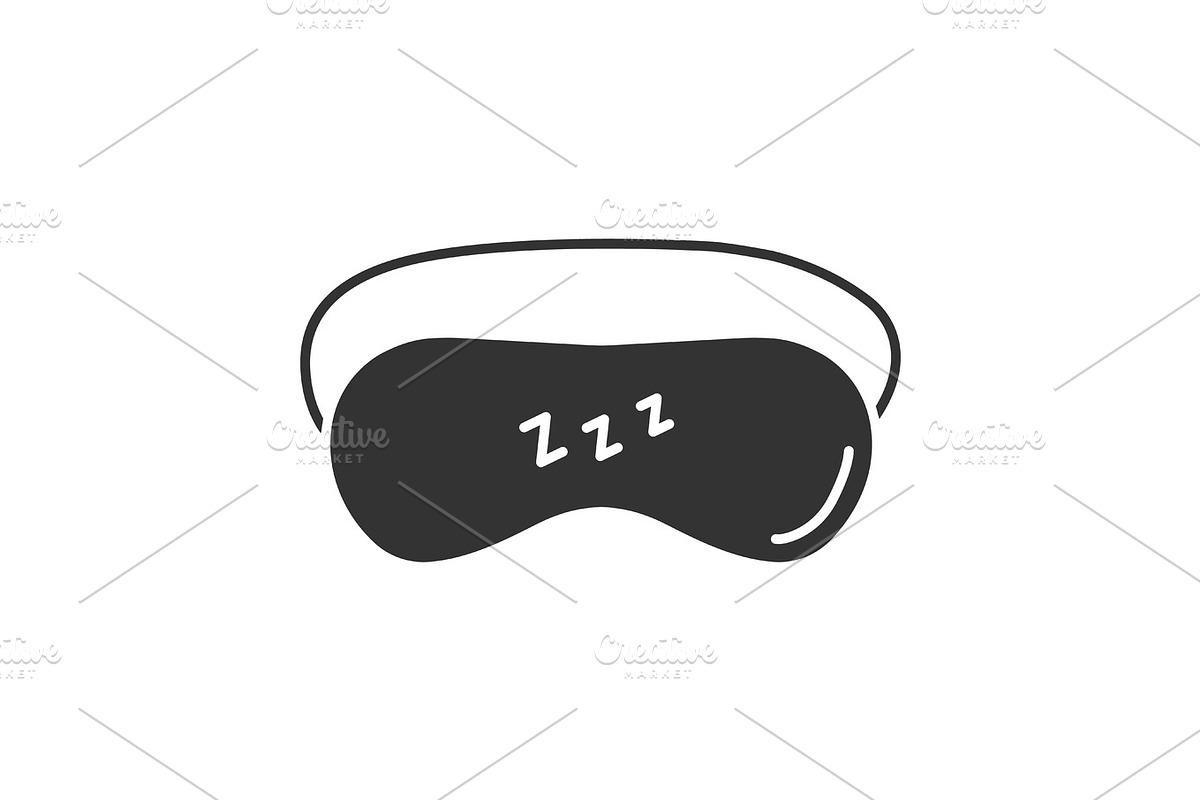 Sleeping mask glyph icon in Glyph Icons - product preview 8