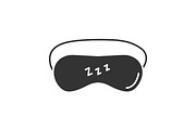Sleeping mask glyph icon