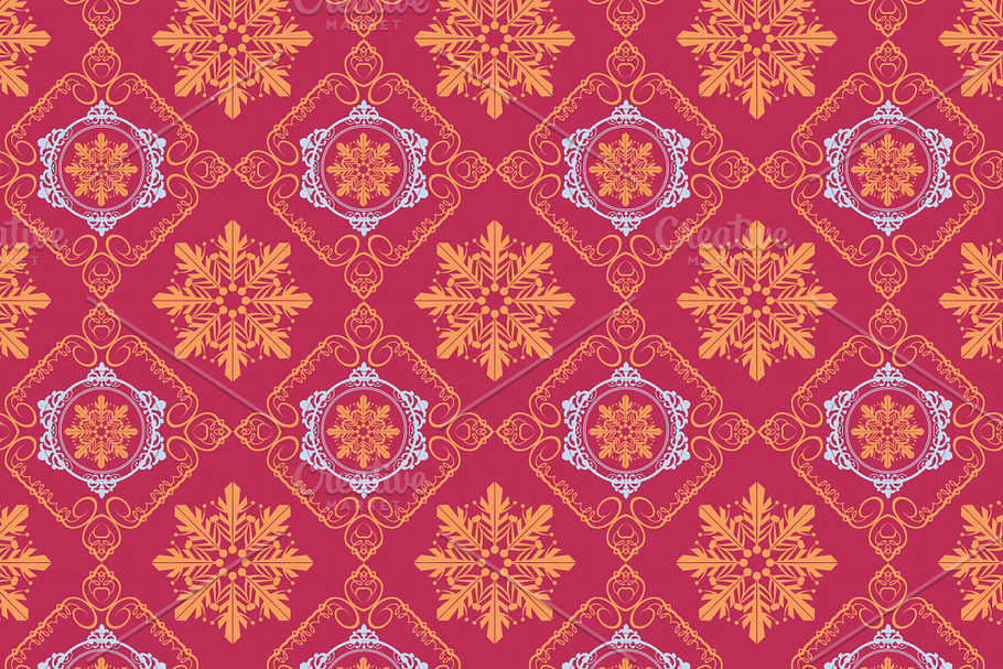 Christmas pattern, maroon