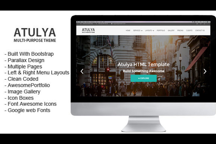 Atulya – Multipurpose Parallax HTML in HTML/CSS Themes - product preview 8