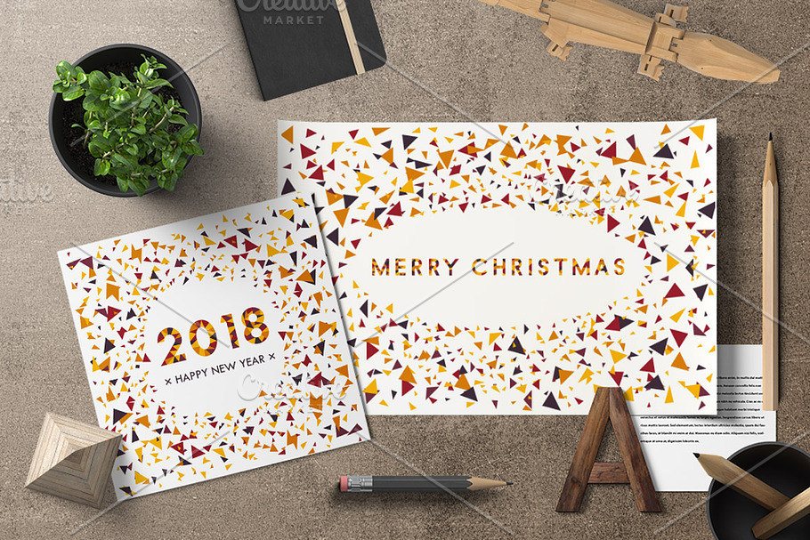 Collection of Christmas cards in Objects - product preview 8