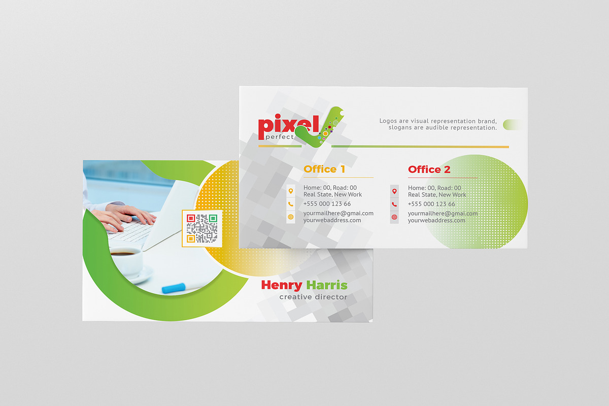 Colorful Business Card  in Business Card Templates - product preview 8