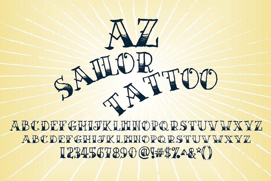 AZ Sailor Tattoo in Serif Fonts - product preview 8
