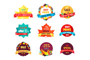Autumn 2017 Sale Logo Icon Vector Illustration