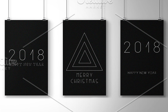 Minimalistic Merry Christmas cards in Objects - product preview 1