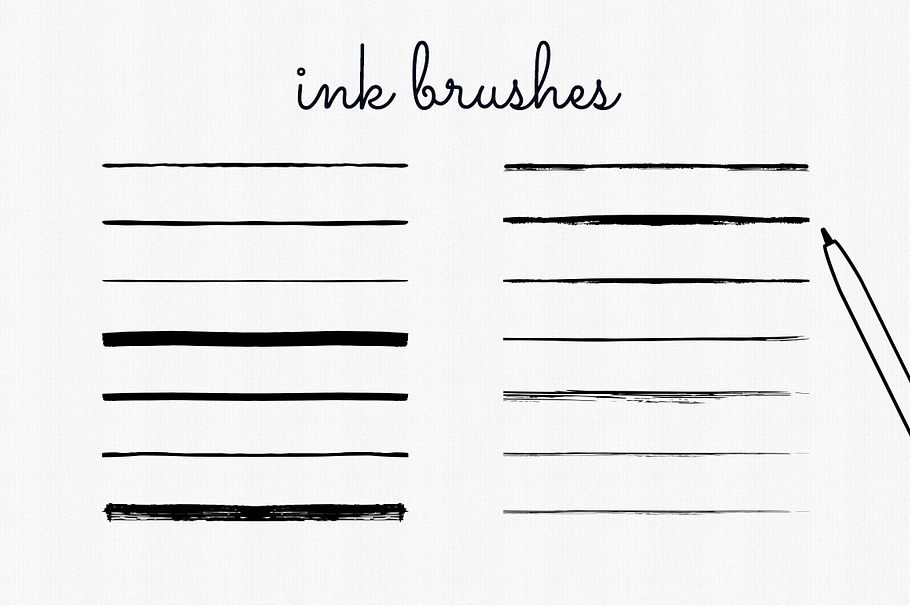Handdrawn Ink Brushes Illustrator in Photoshop Brushes - product preview 8