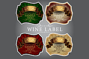 wine label with a gold ribbon