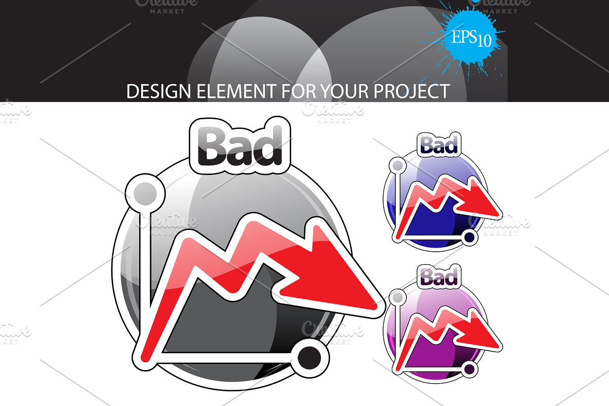 Banners with arrow. Bad in Graphics - product preview 8