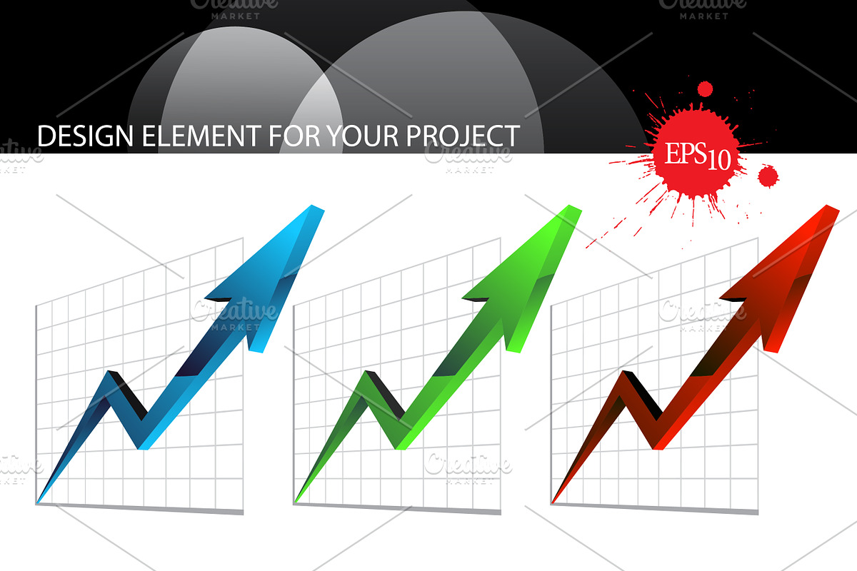 Abstract Banner with arrows in Graphics - product preview 8