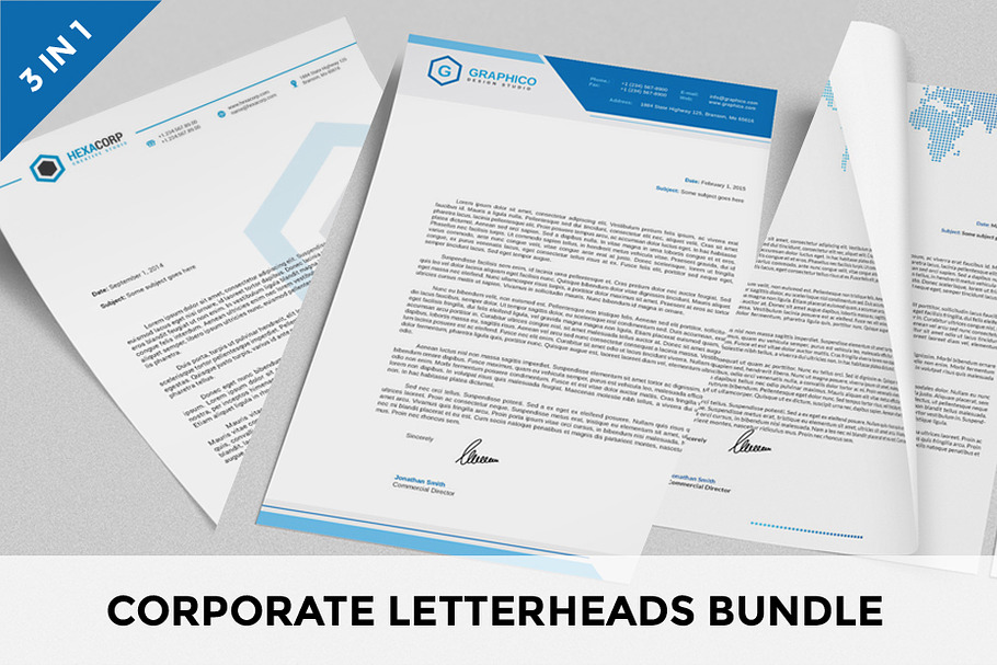 Corporate Letterheads Bundle vol.1 in Stationery Templates - product preview 8