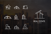 Real estate line Logo bundle