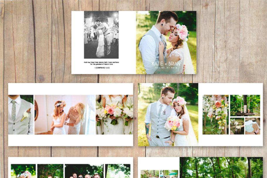 Wedding Album PhotobookTemplate12x12 in Stationery Templates - product preview 8