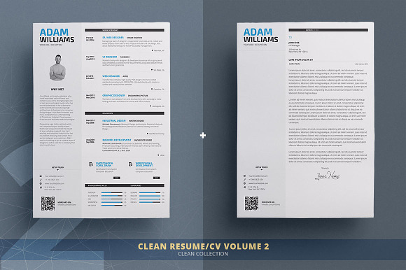 Resume/Cv Bundle - Clean Collection in Resume Templates - product preview 2