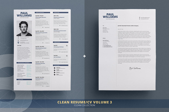 Resume/Cv Bundle - Clean Collection in Resume Templates - product preview 3
