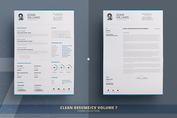 Resume/Cv Bundle - Clean Collection in Resume Templates - product preview 7