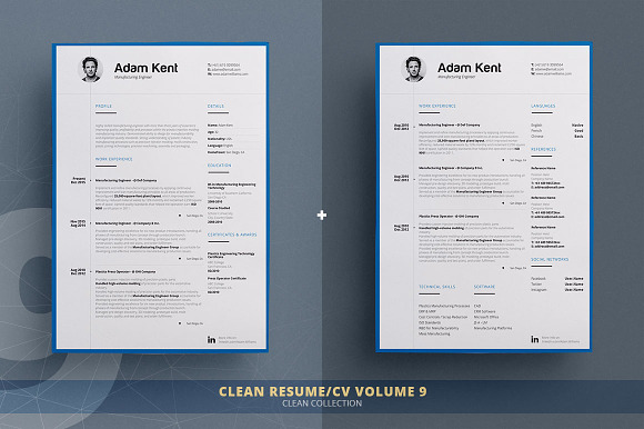 Resume/Cv Bundle - Clean Collection in Resume Templates - product preview 9