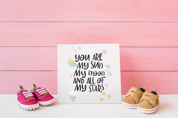 Baby Lettering & Clipart +Bonus in Illustrations - product preview 7