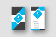Blue and Black Business Card