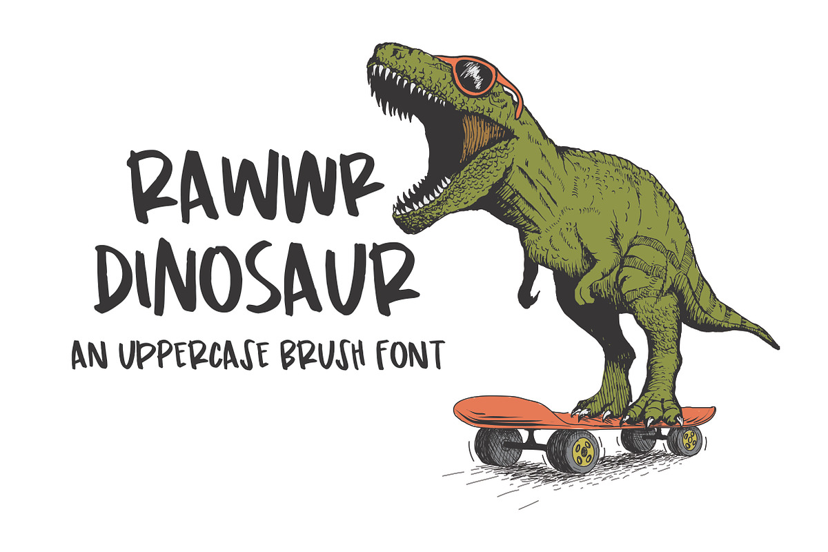 Rawwr Dinosaur in Display Fonts - product preview 8