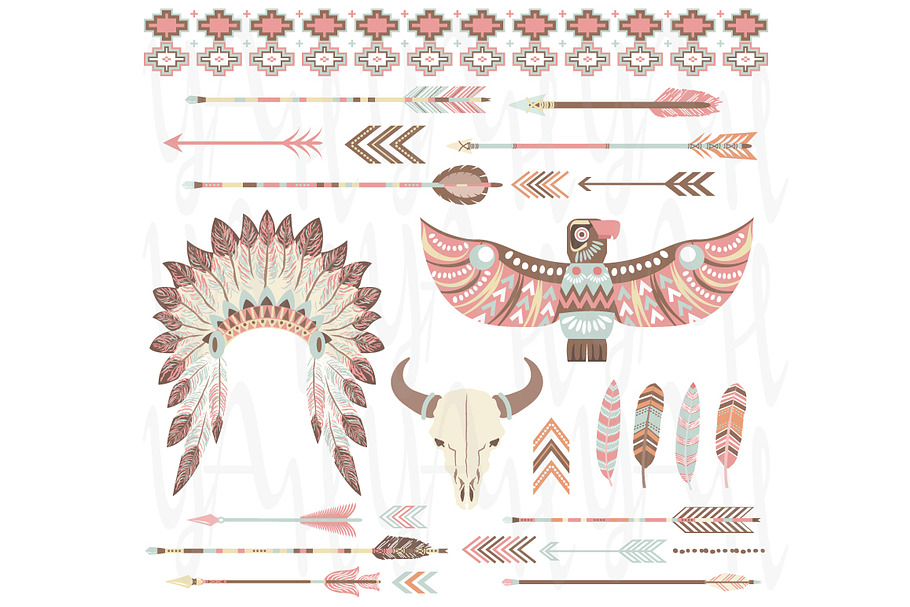 Tribal /Indian Clip Art Collections