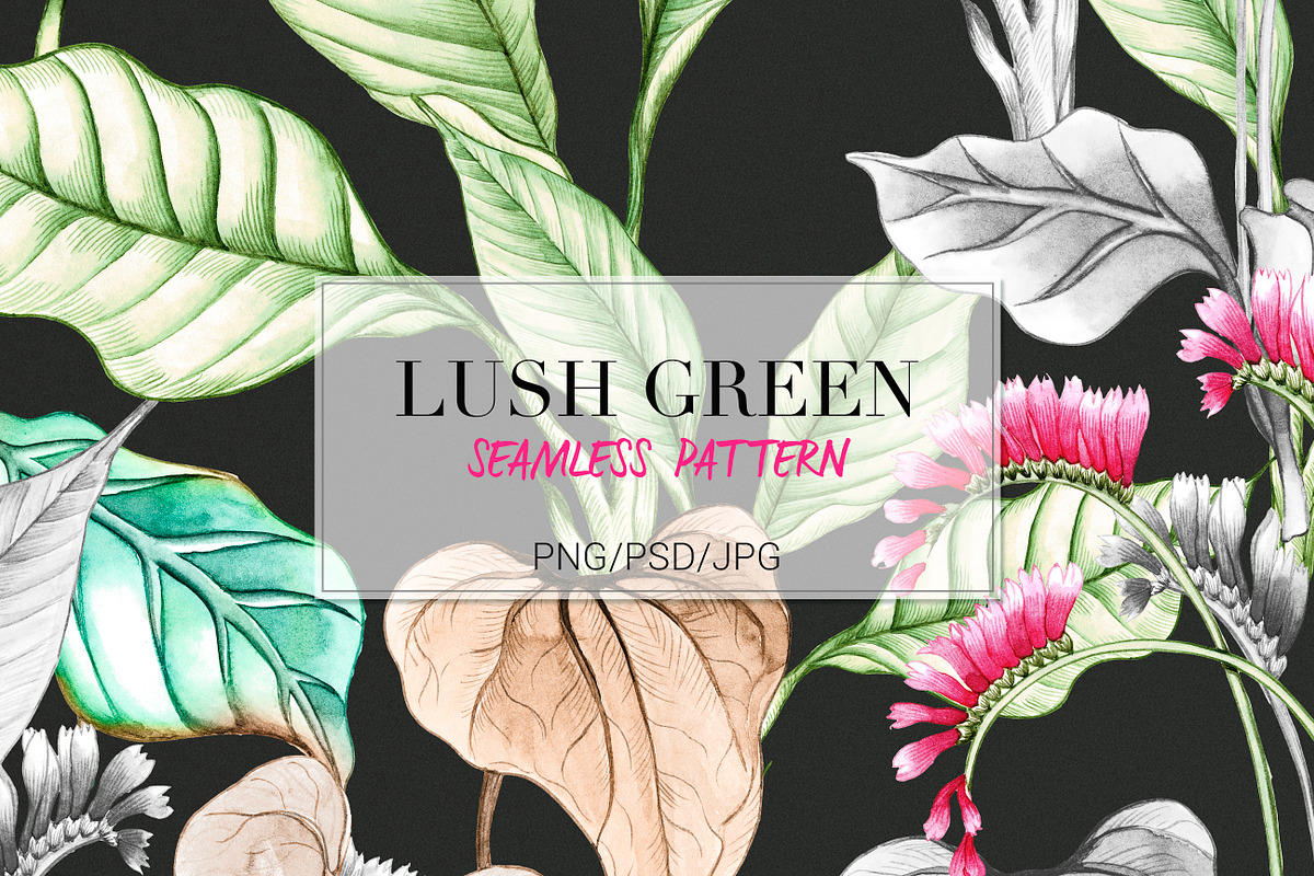 Lush Green - Seamless Pattern! in Patterns - product preview 8