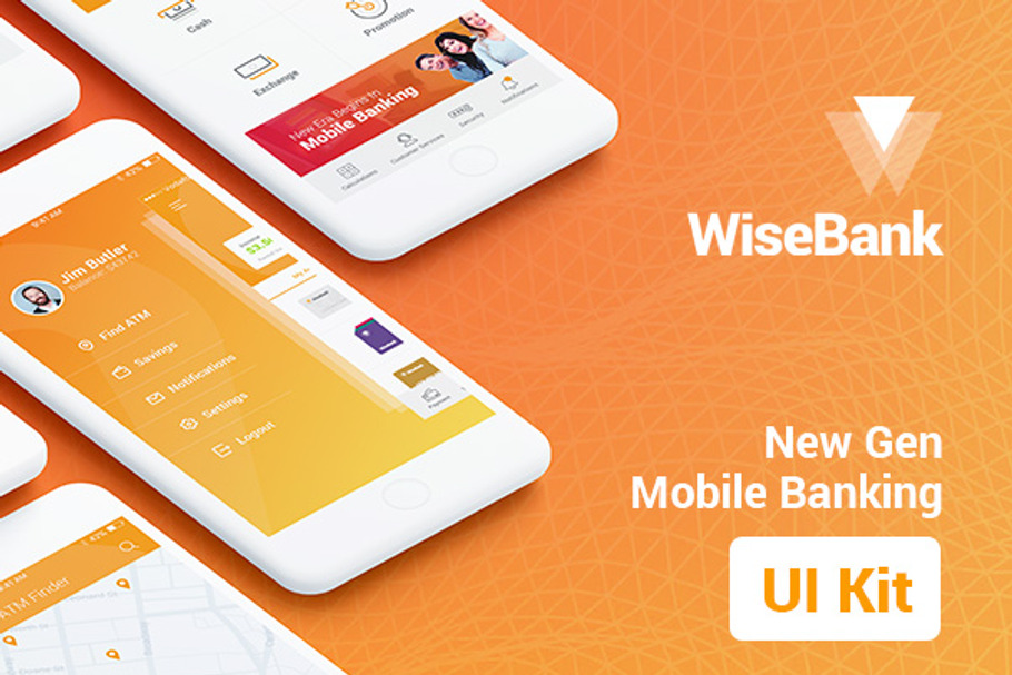 WiseBank iOS UI Kit in UI Kits and Libraries - product preview 8