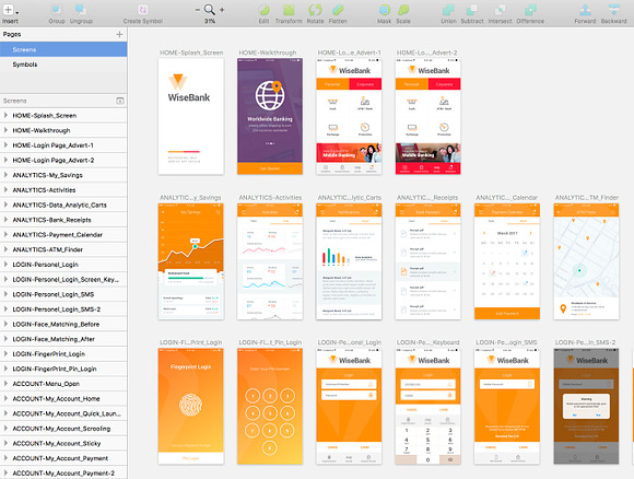 WiseBank iOS UI Kit in UI Kits and Libraries - product preview 2
