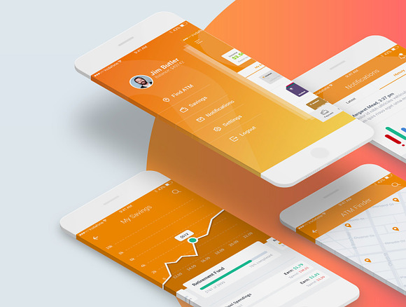 WiseBank iOS UI Kit in UI Kits and Libraries - product preview 3