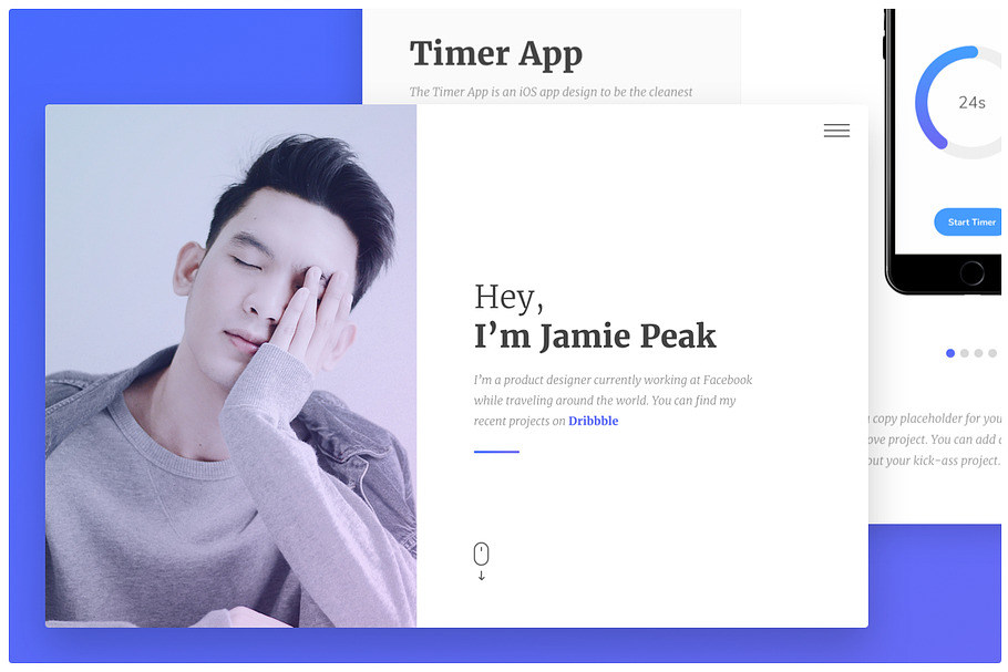 Screen - Minimal Portfolio Template in Website Templates - product preview 8