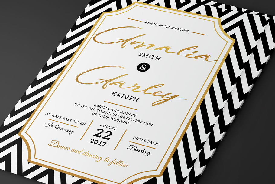 Minimalist Wedding Invitation Set in Wedding Templates - product preview 8