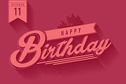 hipster birthday card template