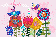 Birds&Flowers