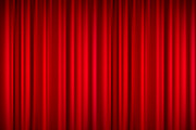 Realistic Red Theatrical Curtain