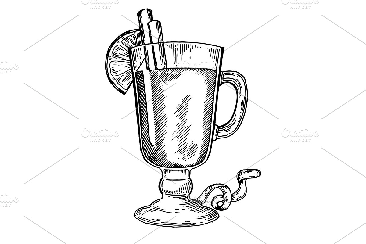 Mulled wine engraving vector illustration in Illustrations - product preview 8
