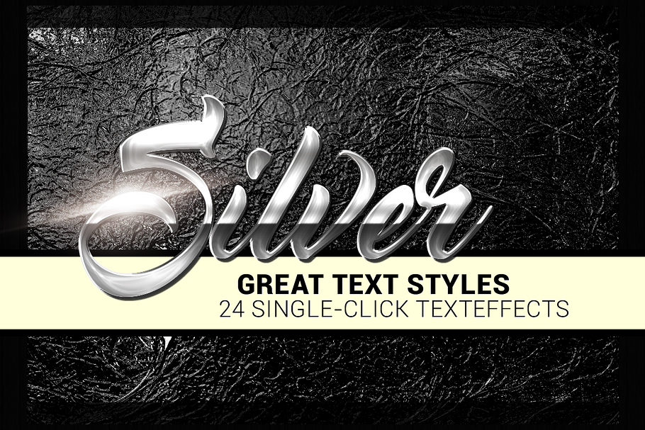 24 Styles - Silver Collection in Photoshop Layer Styles - product preview 8