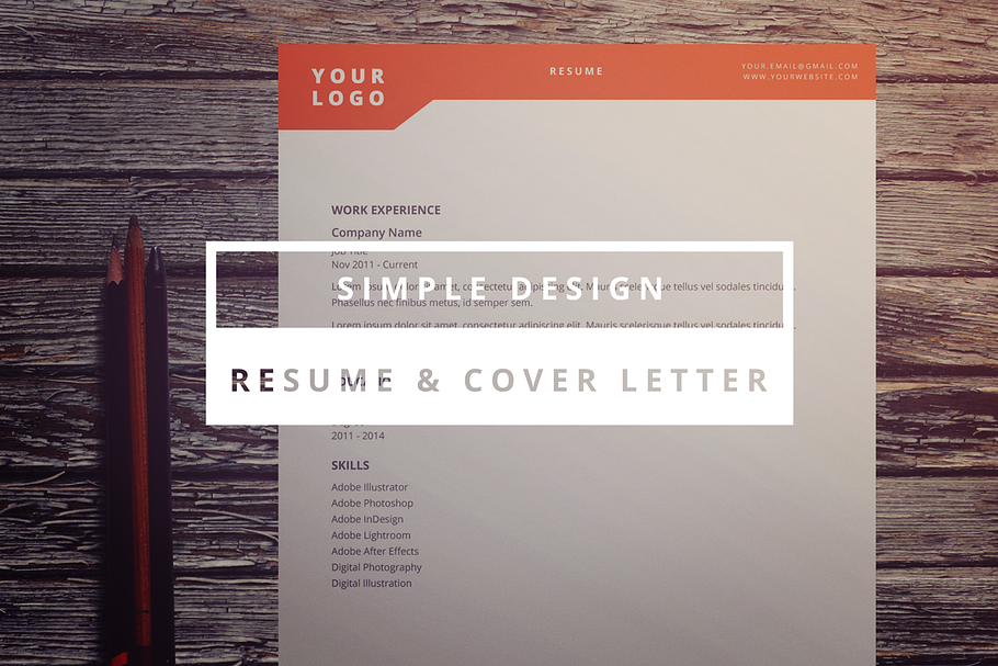 Simple Design Resume & Cover Letter in Stationery Templates - product preview 8