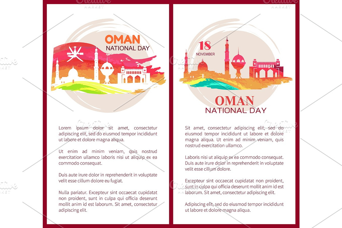 Oman National Day 18 November Vector Illustration in Objects - product preview 8