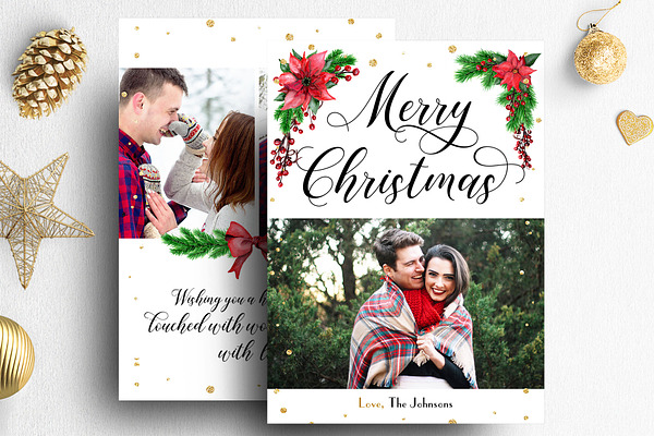Christmas Card Photoshop Template